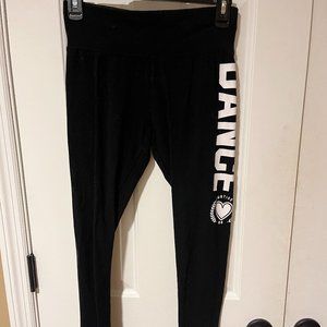 Justice black "Dance" leggings 14/16
